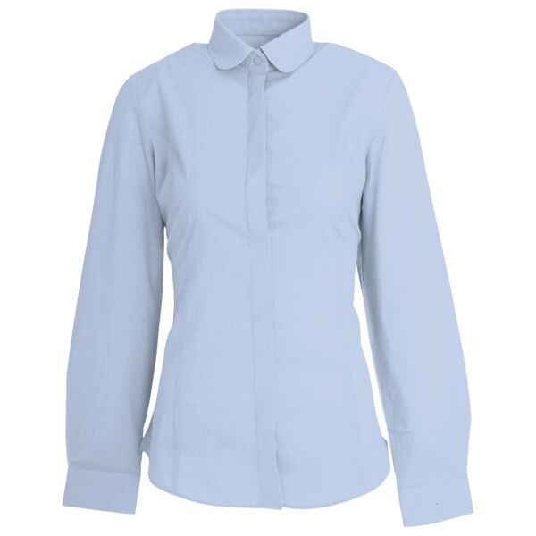 Brook Taverner Ladies Trevi Long Sleeve Poplin Shirt Thumbnail
