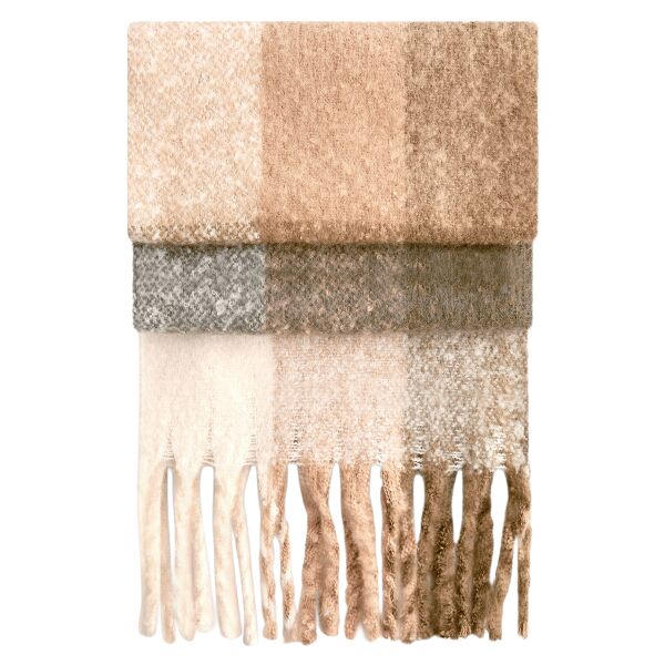 Beechfield Fluffy Check Scarf Thumbnail