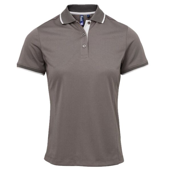 Women's contrast Coolchecker® polo Thumbnail