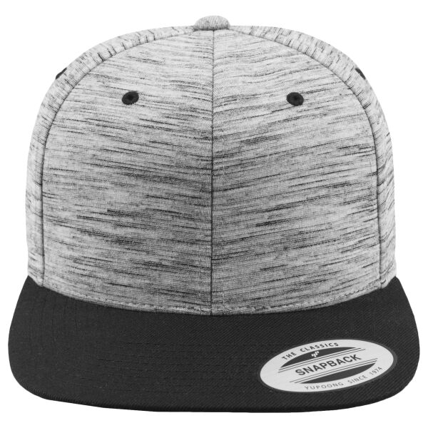 Stripes melange crown snapback (6089SC) Thumbnail